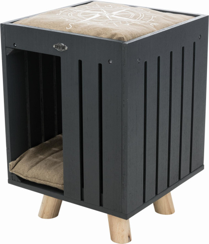 Домик-когтеточка BE NORDIC Alva, 36 X 51 X 36 см, антрацит / песочный