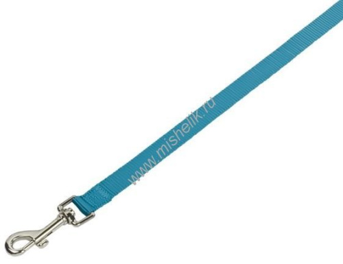 NOBBY CLASSIC длина 120 см ширина 25 мм поводок для собак нейлон голубой 1х84