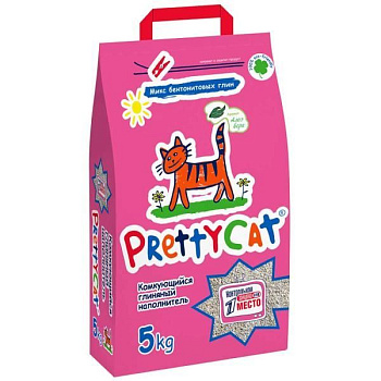 PrettyCat наполнитель комкующийся для кошачьих туалетов "Euro Mix" 5 кг с ароматом алоэ