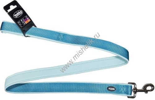 NOBBY CLASSIC PRENO длина 120 см ширина 25-35 мм поводок для собак нейлон голубой 1х42
