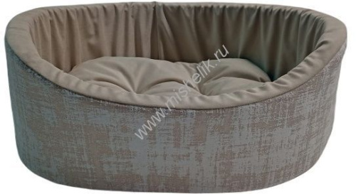 HOMEPET Indigo steel №3 57 см х 45 см х 20 см лежак нежно-голубой с золотом для домашних животных