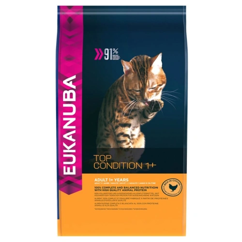 EUKANUBA ADULT TOP CONDITION 10 кг сухой корм для взрослых кошек с домашней птицей