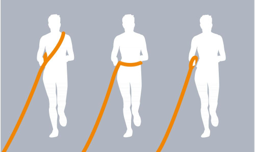 Поводок для пробежки, 1.33–1.80 м/20 мм, серый/оранжевый
