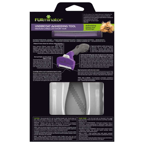 Фурминатор FURminator M/L для больших кошек c короткой шерстью