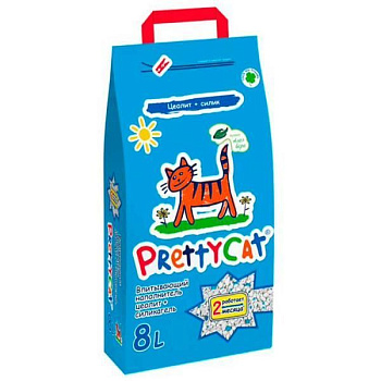 PrettyCat наполнитель впитывающий для кошачьих туалетов "Naturel" с алоэ 4 кг (8 л)