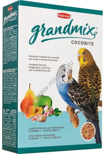 PADOVAN GRANDMIX cocorit 400 г корм для волнистых попугаев основной 
