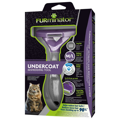 Фурминатор FURminator M/L для больших кошек c длинной шерстью