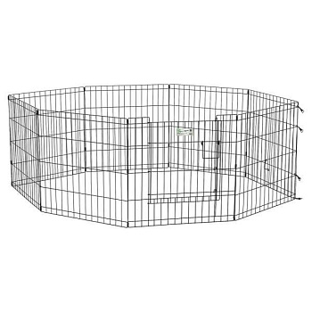 Вольер MidWest Life Stages для собак, 8 панелей 61х61h см, с дверью-MAXLock черный