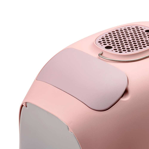 United Pets био-туалет "Minù" в комплекте с совочком, пакетами для уборки и угольным фильтром 40х40х50 см, розовый/серый