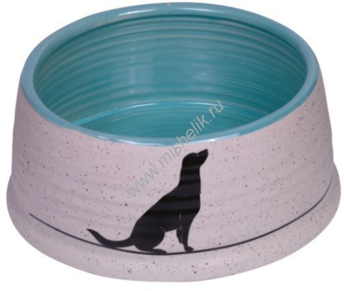 NOBBY LUNA 0,46 л 15,5 см х 6,5 см миска бело-голубая с рисунком керамика 