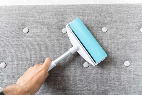 Ролик-щётка для очистки от шерсти XXL, 20 х30 см, белый/бирюзовый