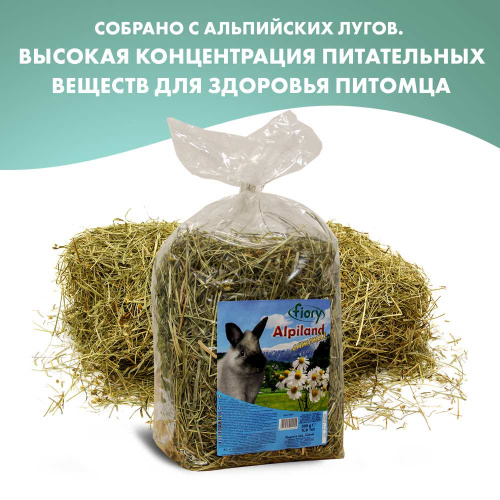 Сено Fiory Alpiland Camomile, для грызунов, с ромашкой, 500г