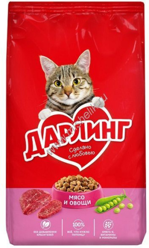 Дарлинг 760 г сухой корм  для взрослых кошек с мясом и овощами 