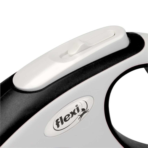 flexi рулетка NEW LINE Comfort L (до 50 кг) лента 8 м серый/черный