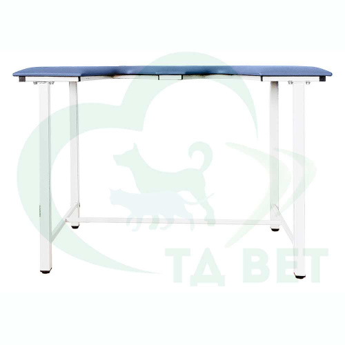 ТД ВЕТ Стол ветеринарный СВУ-5 для УЗИ, 1320x720x900, каркас белый, синяя обивка