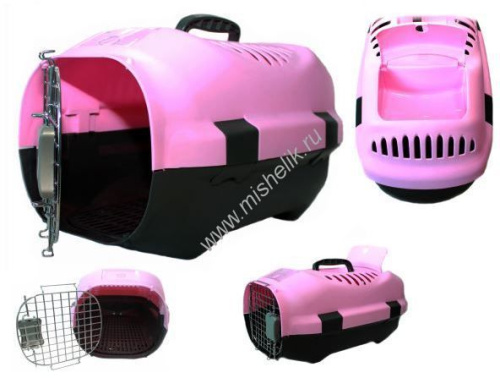 РОДНЫЕ МЕСТА 47х30х29 см переноска для животных малая розовая 