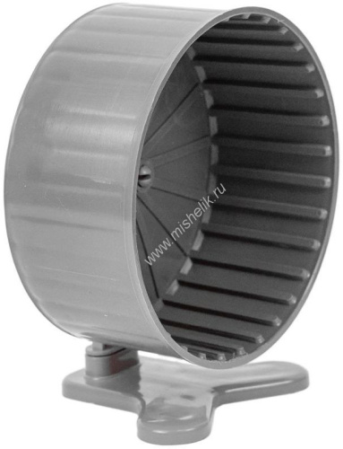 HOMEPET D 14 см колесо для грызунов полузакрытое с подставкой пластиковое серое