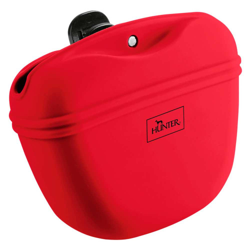 Сумочка для лакомств Hunter, силикон, красная, для кошек и собак