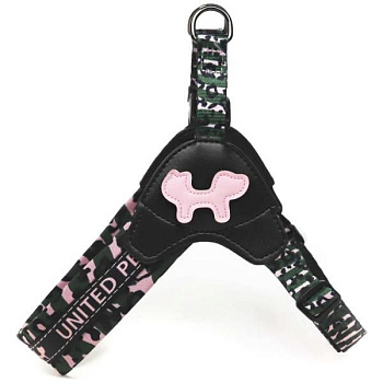 Шлейка United Pets для собак Complete me L 51 x 44-58 см, розовый камуфляж
