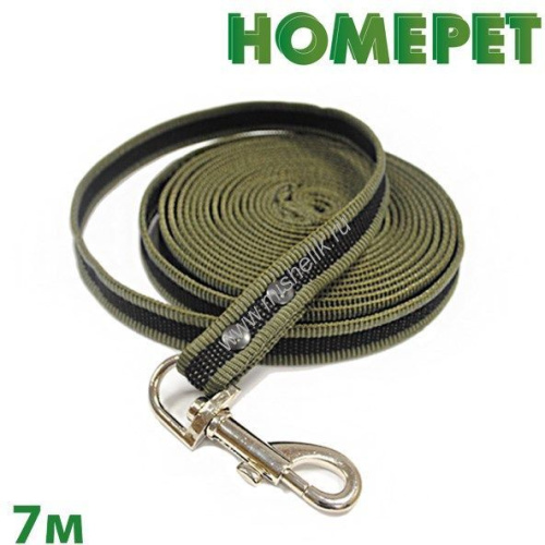 HOMEPET 18 ммх7 м поводок для собак с ручкой и карабином
