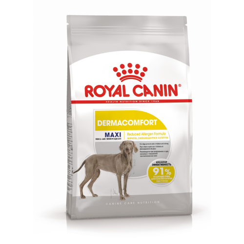 ROYAL CANIN MAXI DERMACOMFORT 3 кг сухой корм для взрослых и стареющих собак крупных размеров, склонных к кожным раздражениям и зуду 