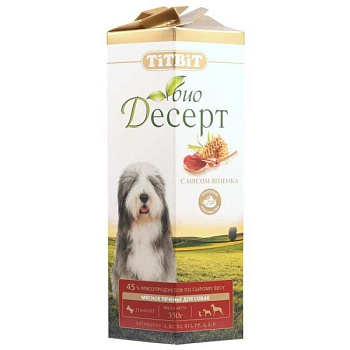 Лакомство TiTBiT Печенье для собак с мясом ягненка стандарт 350 г