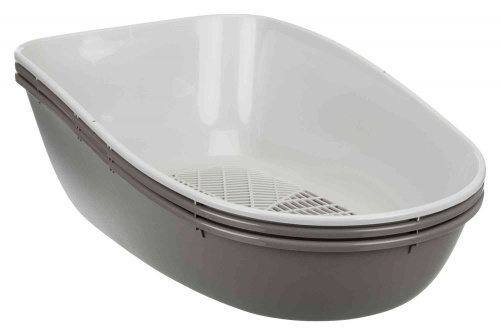 Туалет для кошек Berto Top с разделительной системой, 39×42×59 cм, тёмно-серый/тёмно-серый