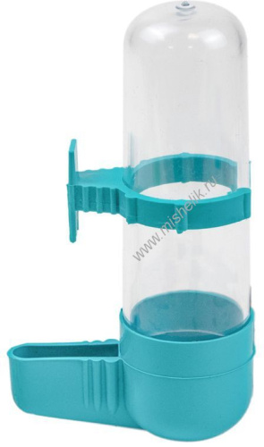 HOMEPET 75 мл поилка для птиц пластиковая бирюзовая 