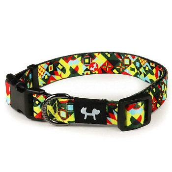 Ошейник United Pets для собак Complete me S 26-40/1,6 см, разноцветный рисунок