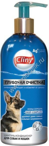 CLINY 300 мл глубокая очистка шампунь-кондиционер для собак и кошек 