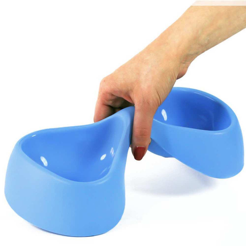 United Pets миска двойная Bicio, 2х230 мл, голубая