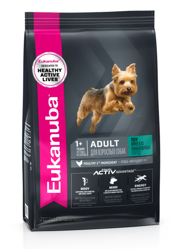 EUKANUBA ADULT TOY BREED 3,5 кг сухой корм для взрослых собак миниатюрных пород 