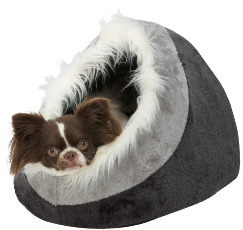 Лежак-пещера Minou, 35 х 26 х 41 см, темно-серый / светло-серый