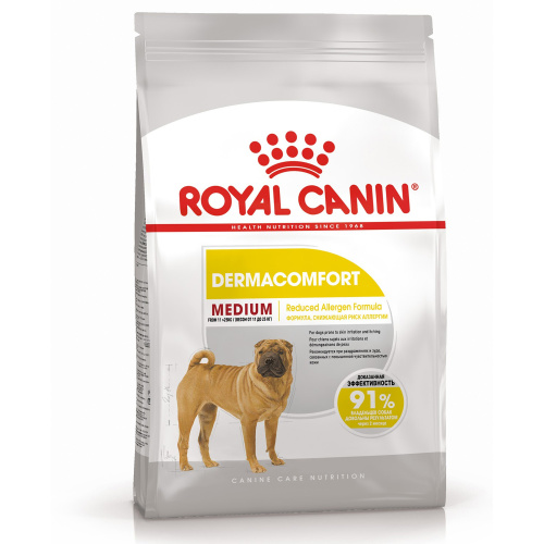 ROYAL CANIN MEDIUM DERMACOMFORT 3 кг сухой корм для собак средних пород склонных к кожным раздражениям и зуду 