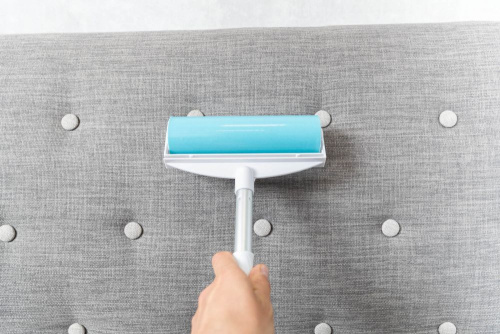 Ролик-щётка для очистки от шерсти XXL, 20 х30 см, белый/бирюзовый