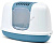 SAVIC NESTOR CORNER 58,5 см х 45,5 см х 40 см туалет угловой для кошек белый, голубой камень 