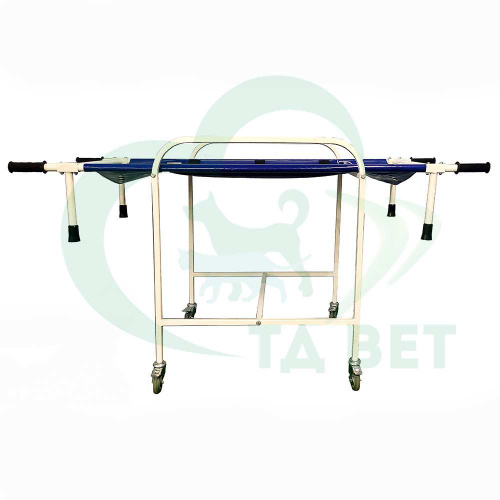 ТД ВЕТ Тележка ветеринарная СВУ-28 с носилками 1700x680x900h мм (каркас белый)