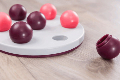 Развивающая игрушка для кошек "Пасьянс" ø 20 см, ягодный/розовый/светло-серый