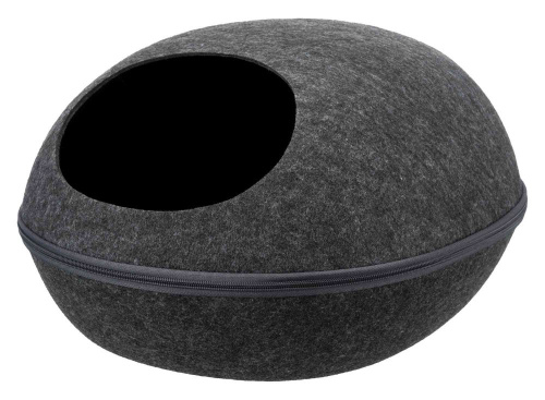 Лежак-пещера Liva, фетр, 40 × 24 × 47 cм, антрацит