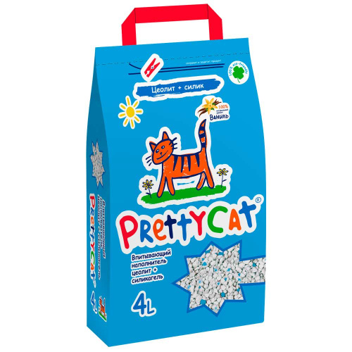 PrettyCat наполнитель глиняный впитывающий с део-кристаллами "Aroma Fruit"  2 кг (4 л)