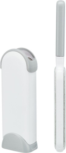 Щетка "Анти-пух" на подставке, 33 см, белый/серый