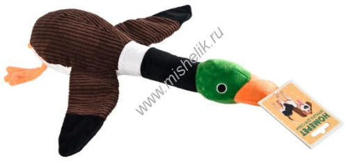 HOMEPET 40,5 см х 41 см игрушка для собак селезень с пищалкой и шуршащим эффектом плюш