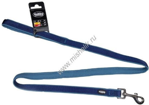 NOBBY CLASSIC PRENO длина 120 см ширина 15-20 мм поводок для собак нейлон синий 1х72