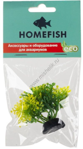HOMEFISH 4 см Риччия вертикальная растение для аквариума пластиковое с грузом