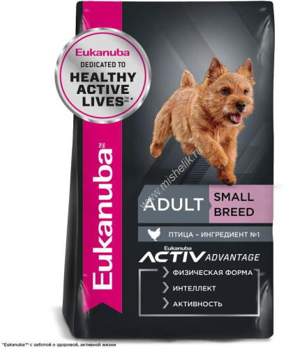 EUKANUBA ADULT SMALL BREED 15 кг сухой корм для взрослых собак мелких пород