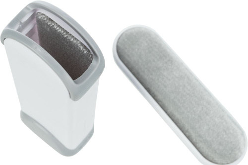 Щетка "Анти-пух" на подставке, 33 см, белый/серый