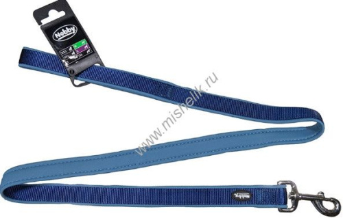 NOBBY CLASSIC PRENO длина 120 см ширина 20-25 мм поводок для собак нейлон синий 1х48