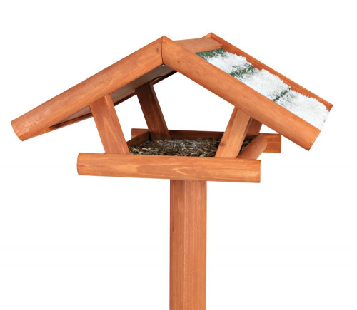 Кормушка уличная на подставке, сосна, 46 х 22 х 44 см/1.15 м, коричневый