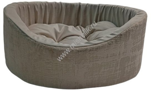 HOMEPET Indigo latte №2 49 см х 43 см х 17 см лежак бежево-золотистый для домашних животных