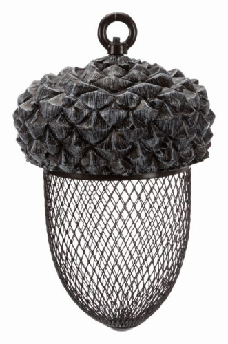 Кормушка для птиц "Желудь", 700 мл/14 x 22 см, коричневый/белый